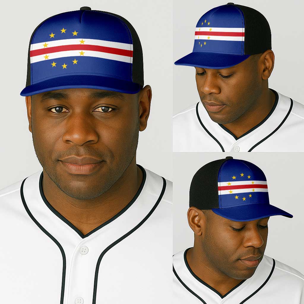 Cape Verde Baseball Net Cap National Flag Colors - African Pride