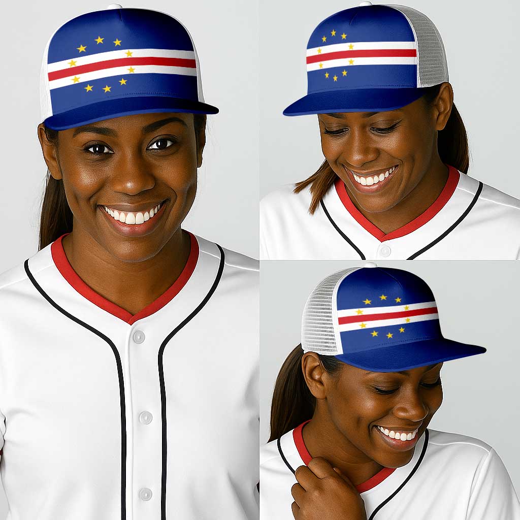 Cape Verde Baseball Net Cap National Flag Colors - African Pride