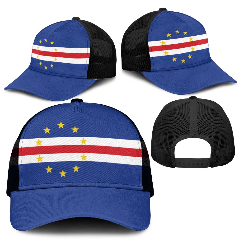 Cape Verde Mesh Trucker Cap National Flag Colors - African Pride