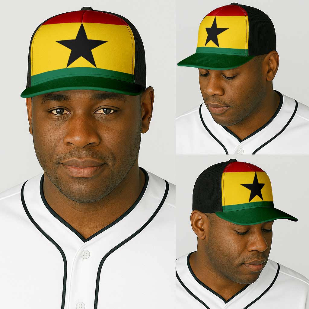 Ghana Baseball Net Cap National Flag Colors - African Pride
