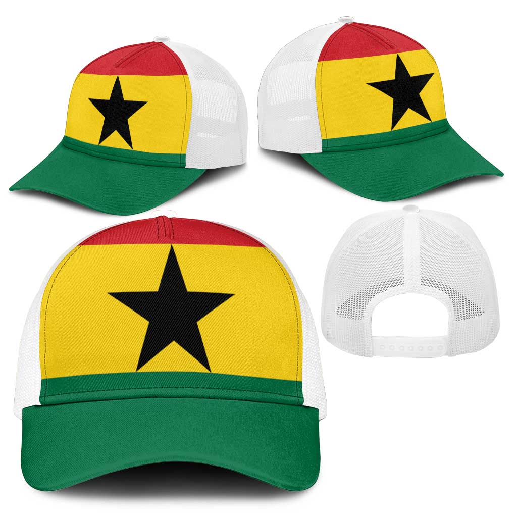 Ghana Mesh Trucker Cap National Flag Colors - African Pride