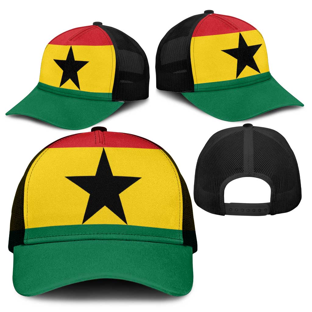 Ghana Mesh Trucker Cap National Flag Colors - African Pride