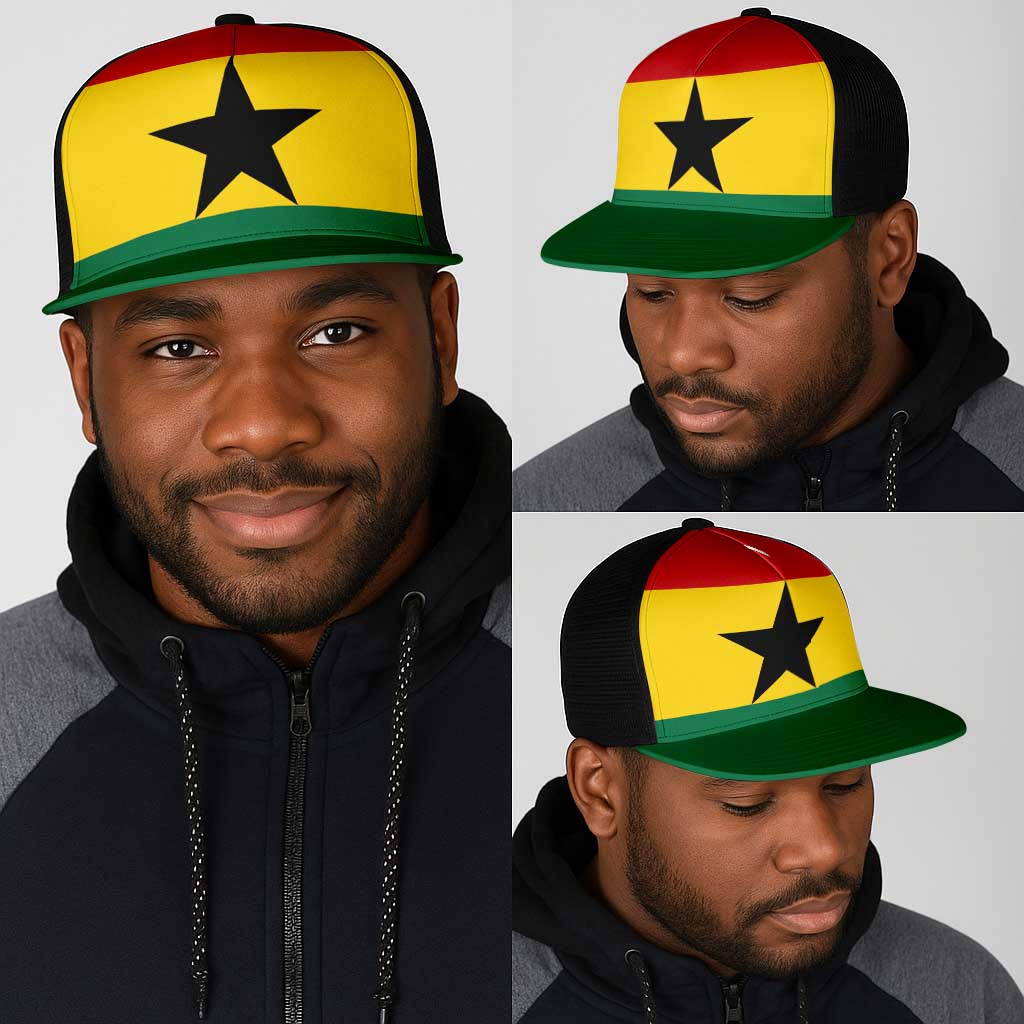 Ghana Mesh Trucker Cap National Flag Colors - African Pride
