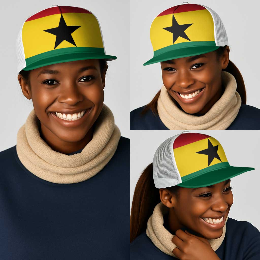 Ghana Mesh Trucker Cap National Flag Colors - African Pride