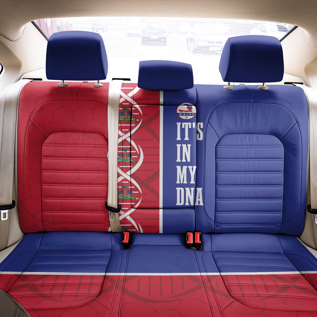 Afro-Haiti Football Back Car Seat Cover It's In My DNA - African Pride