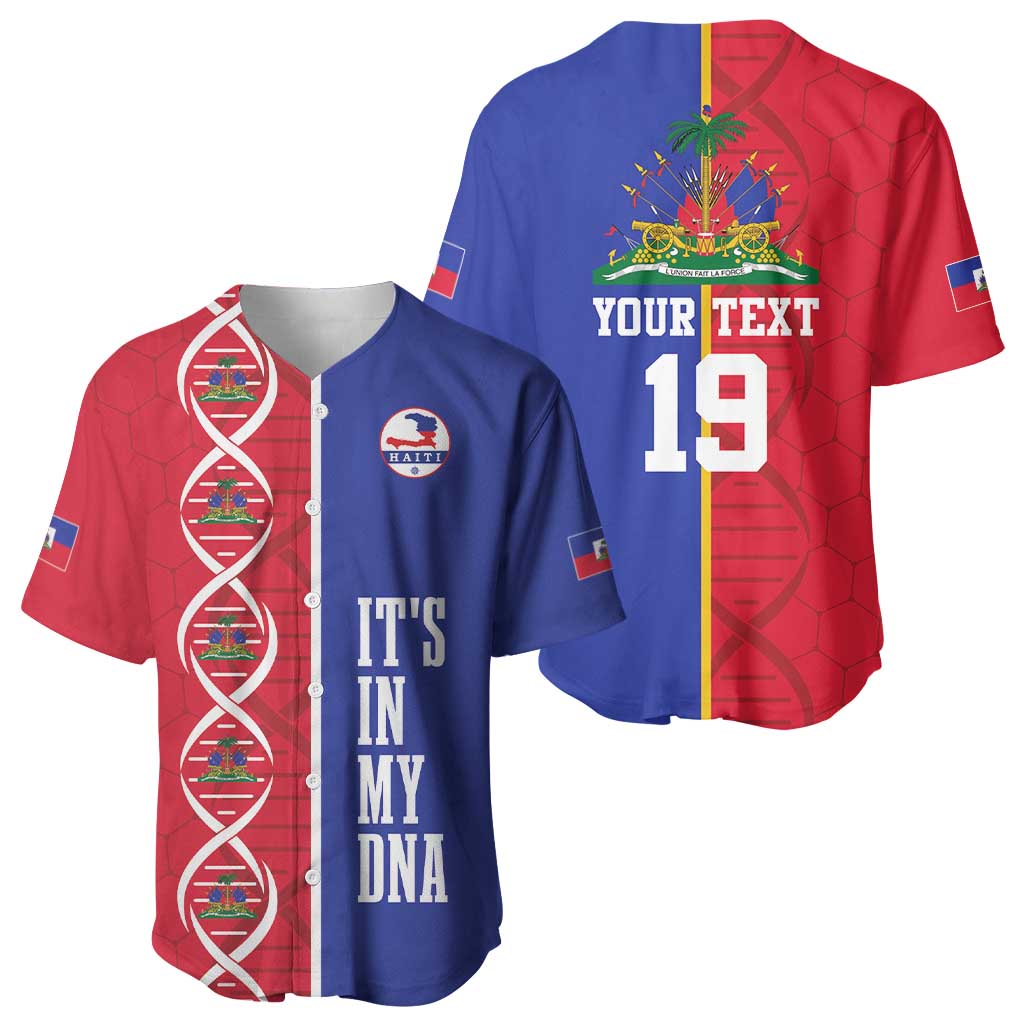 Custom Afro-Haiti Football Baseball Jersey It's In My DNA LT19