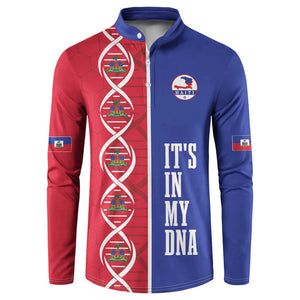 Custom Afro-Haiti Football Button Sweatshirt It's In My DNA