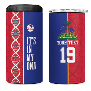 Custom Afro-Haiti Football 4 in 1 Can Cooler Tumbler It's In My DNA - African Pride