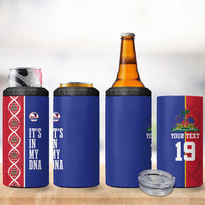 Custom Afro-Haiti Football 4 in 1 Can Cooler Tumbler It's In My DNA - African Pride