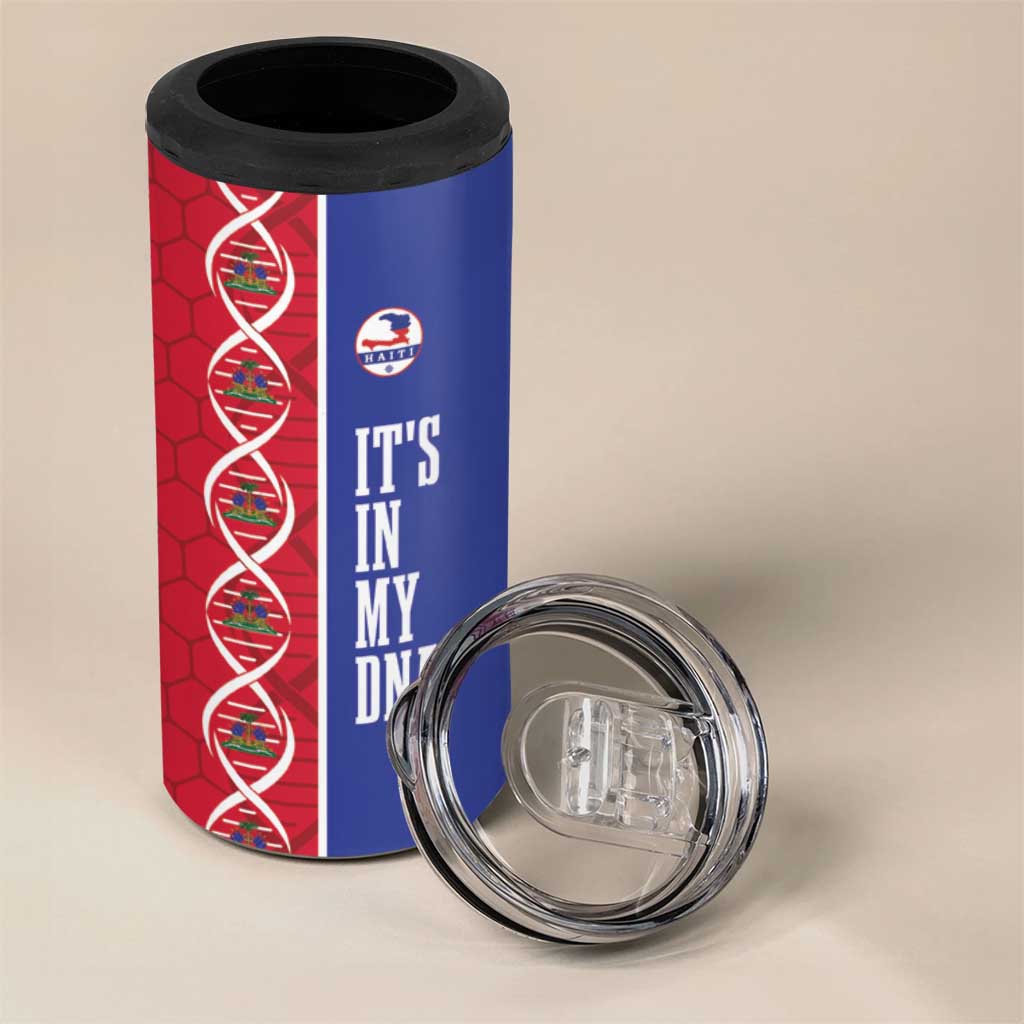 Custom Afro-Haiti Football 4 in 1 Can Cooler Tumbler It's In My DNA - African Pride