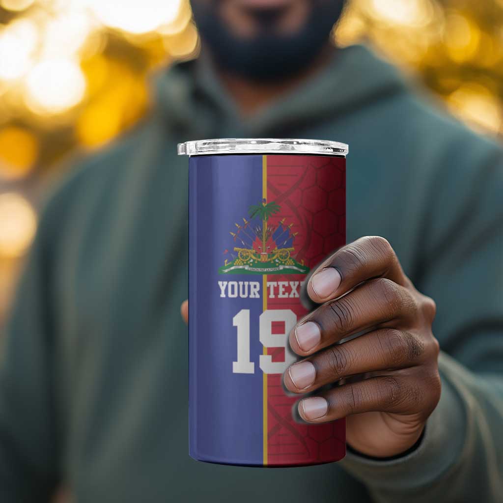 Custom Afro-Haiti Football 4 in 1 Can Cooler Tumbler It's In My DNA - African Pride