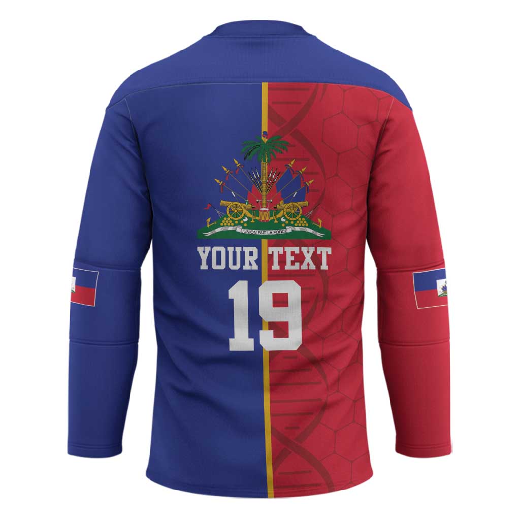 Custom Afro-Haiti Football Hockey Jersey It's In My DNA - African Pride