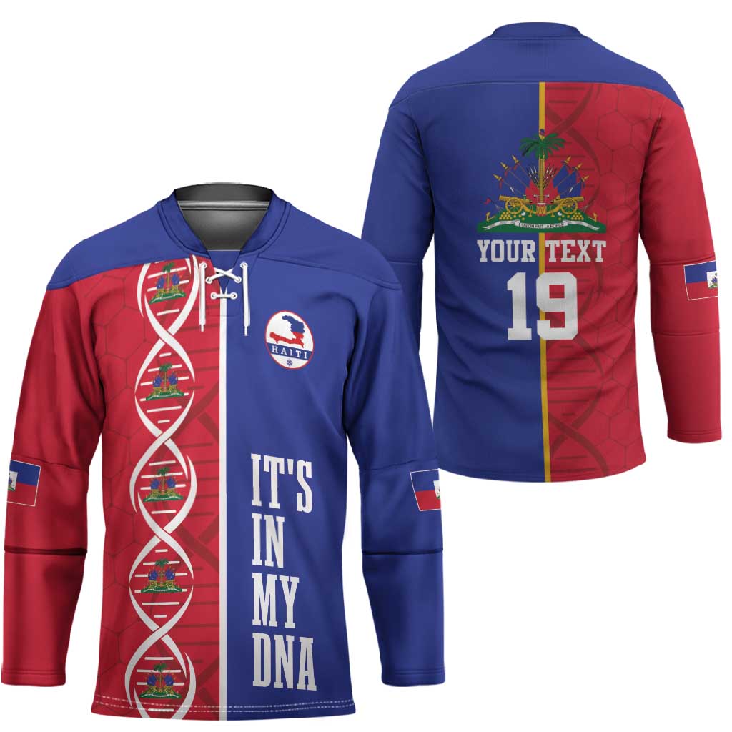 Custom Afro-Haiti Football Hockey Jersey It's In My DNA - African Pride