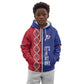 Custom Afro-Haiti Football Kid Hoodie It's In My DNA - African Pride