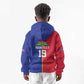 Custom Afro-Haiti Football Kid Hoodie It's In My DNA - African Pride