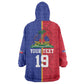 Custom Afro-Haiti Football Kid Wearable Blanket Hoodie It's In My DNA - African Pride