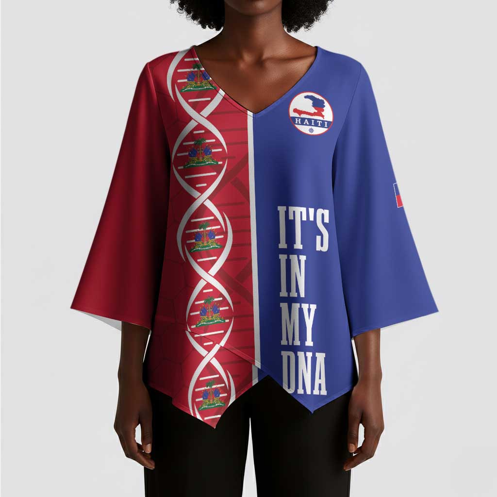 Custom Afro-Haiti Football Kimono Sleeve Blouse It's In My DNA - African Pride
