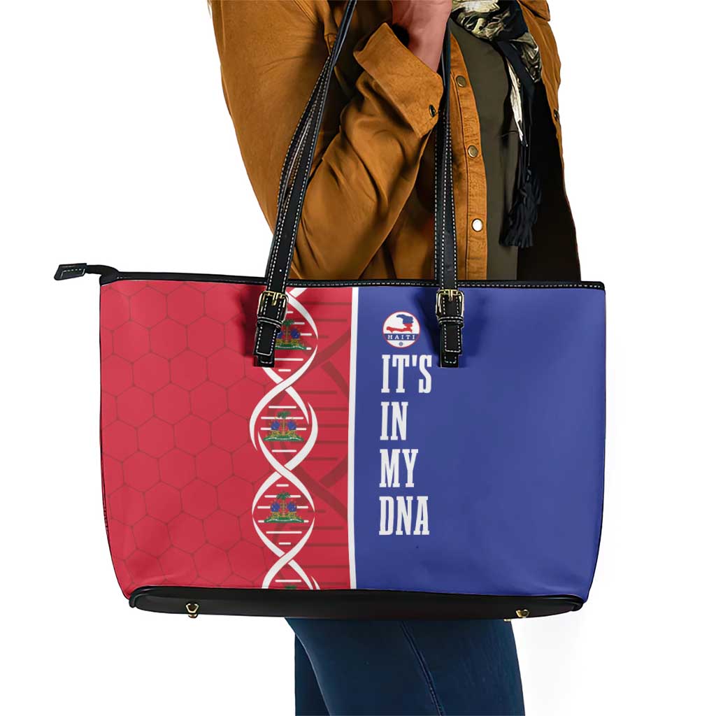 Afro-Haiti Football Leather Tote Bag It's In My DNA - African Pride