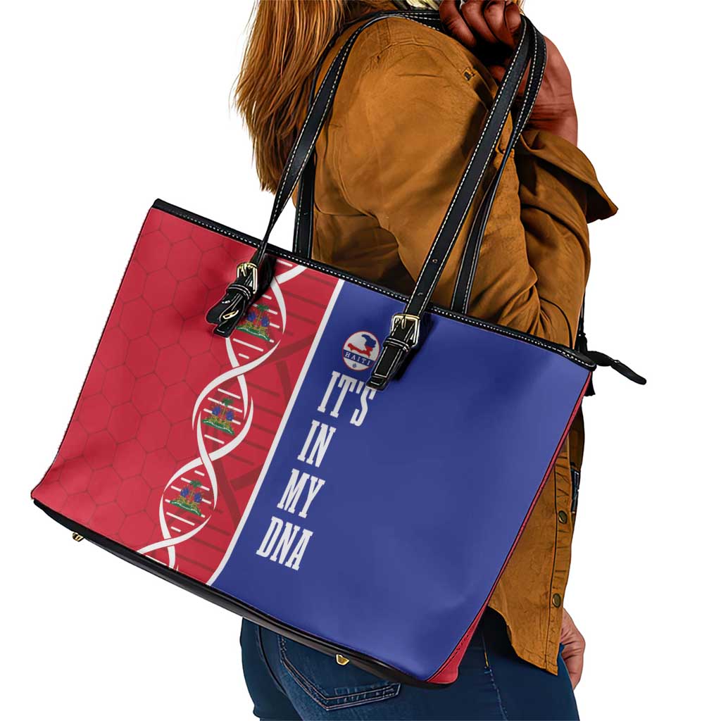 Afro-Haiti Football Leather Tote Bag It's In My DNA - African Pride