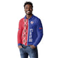 Custom Afro-Haiti Football Long Sleeve Polo Shirt It's In My DNA - African Pride