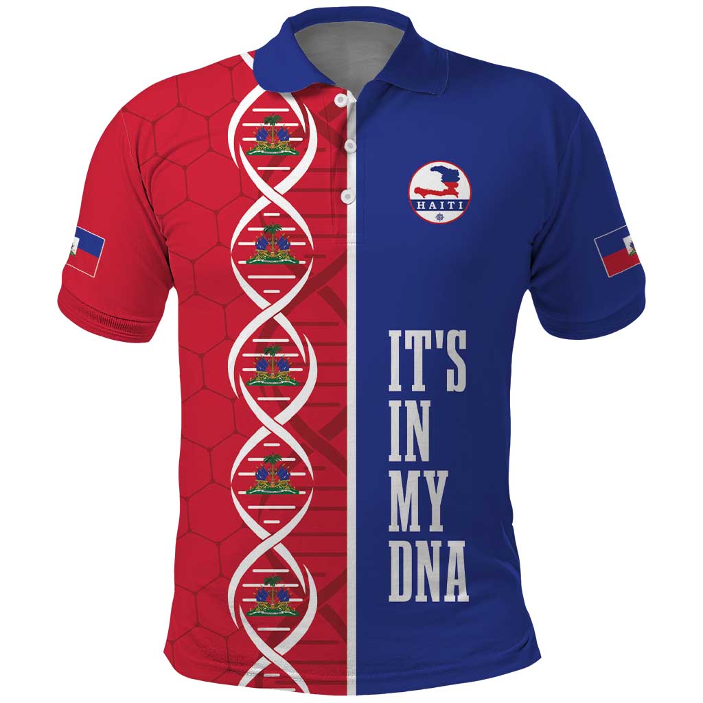 Custom Afro-Haiti Football Polo Shirt It's In My DNA LT19