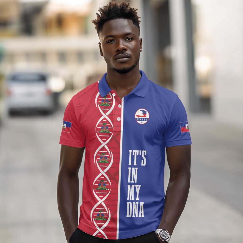 Custom Afro-Haiti Football Polo Shirt It's In My DNA LT19