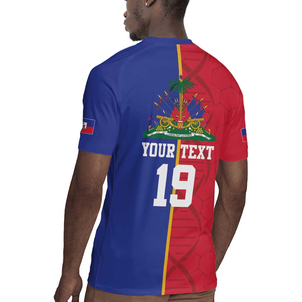 Custom Afro-Haiti Football Rugby Jersey It's In My DNA LT19