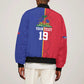Custom Afro-Haiti Football Sleeve Zip Bomber Jacket It's In My DNA - African Pride
