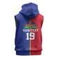 Custom Afro-Haiti Football Sleeveless Zip Hoodie It's In My DNA - African Pride