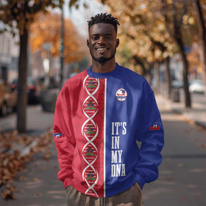 Custom Afro-Haiti Football Sweatshirt It's In My DNA - African Pride