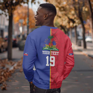Custom Afro-Haiti Football Sweatshirt It's In My DNA - African Pride