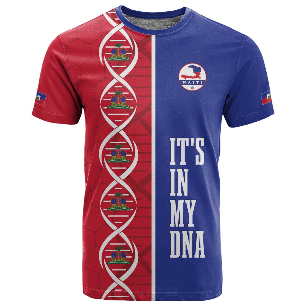 Custom Afro-Haiti Football T shirt It's In My DNA - African Pride