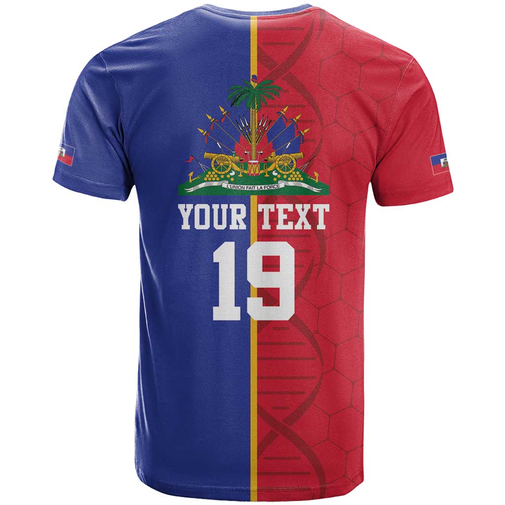 Custom Afro-Haiti Football T shirt It's In My DNA - African Pride