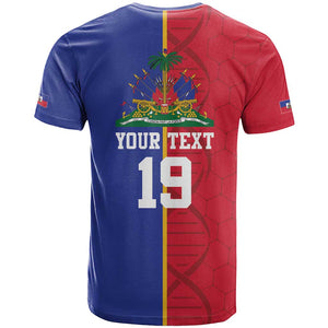 Custom Afro-Haiti Football T shirt It's In My DNA - African Pride