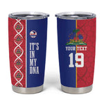 Custom Afro-Haiti Football Tumbler Cup It's In My DNA - African Pride