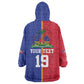 Custom Afro-Haiti Football Wearable Blanket Hoodie It's In My DNA - African Pride