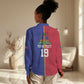 Custom Afro-Haiti Football Women Casual Shirt It's In My DNA - African Pride
