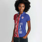 Custom Afro-Haiti Football Women Polo Shirt It's In My DNA - African Pride