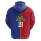 Custom Afro-Haiti Football Zip Hoodie It's In My DNA - African Pride