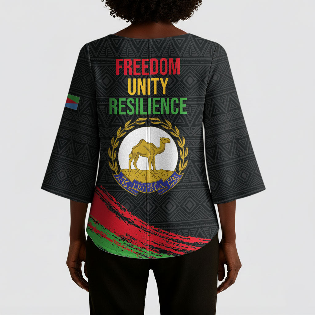 Eritrea Independence Day 1991 Kimono Sleeve Blouse Honor Freedom Unity Resilience