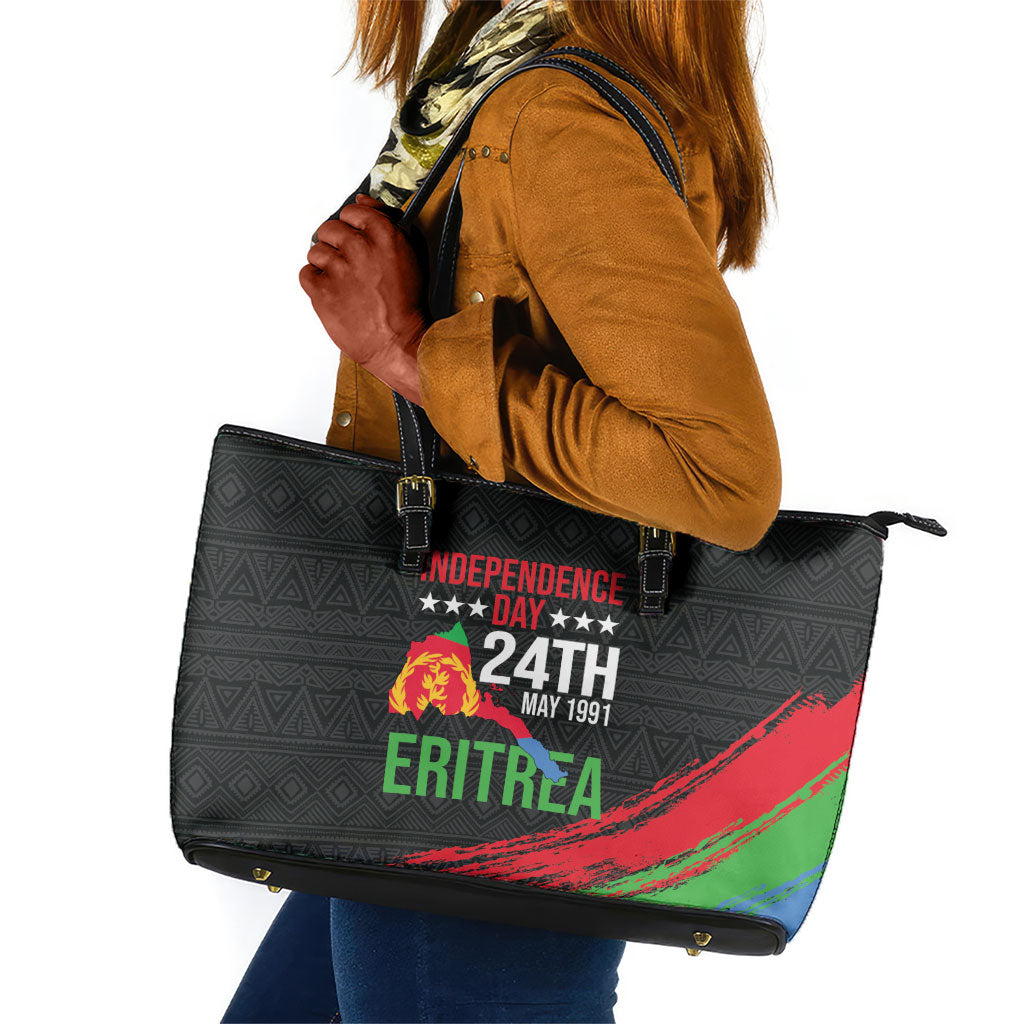 Eritrea Independence Day 1991 Leather Tote Bag Honor Freedom Unity Resilience