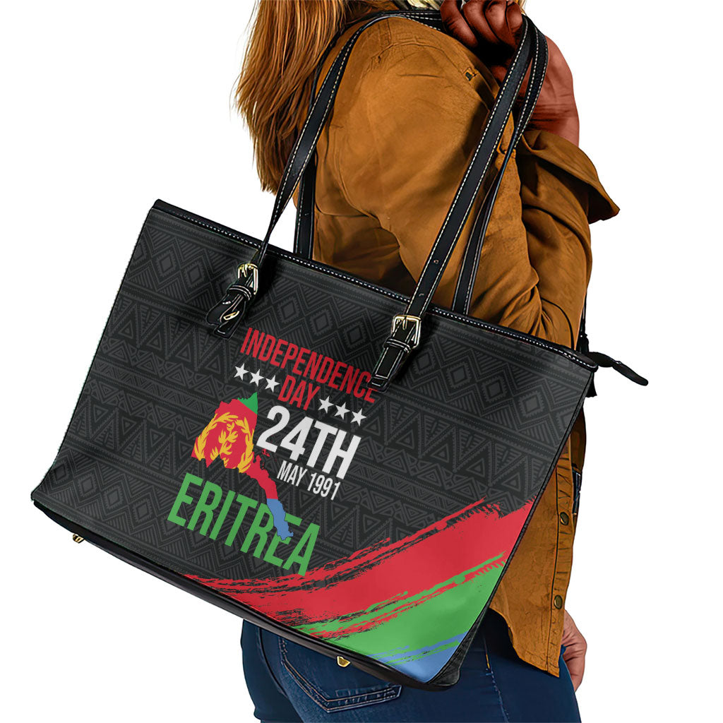 Eritrea Independence Day 1991 Leather Tote Bag Honor Freedom Unity Resilience