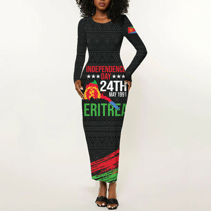 Eritrea Independence Day 1991 Long Sleeve Bodycon Dress Honor Freedom Unity Resilience
