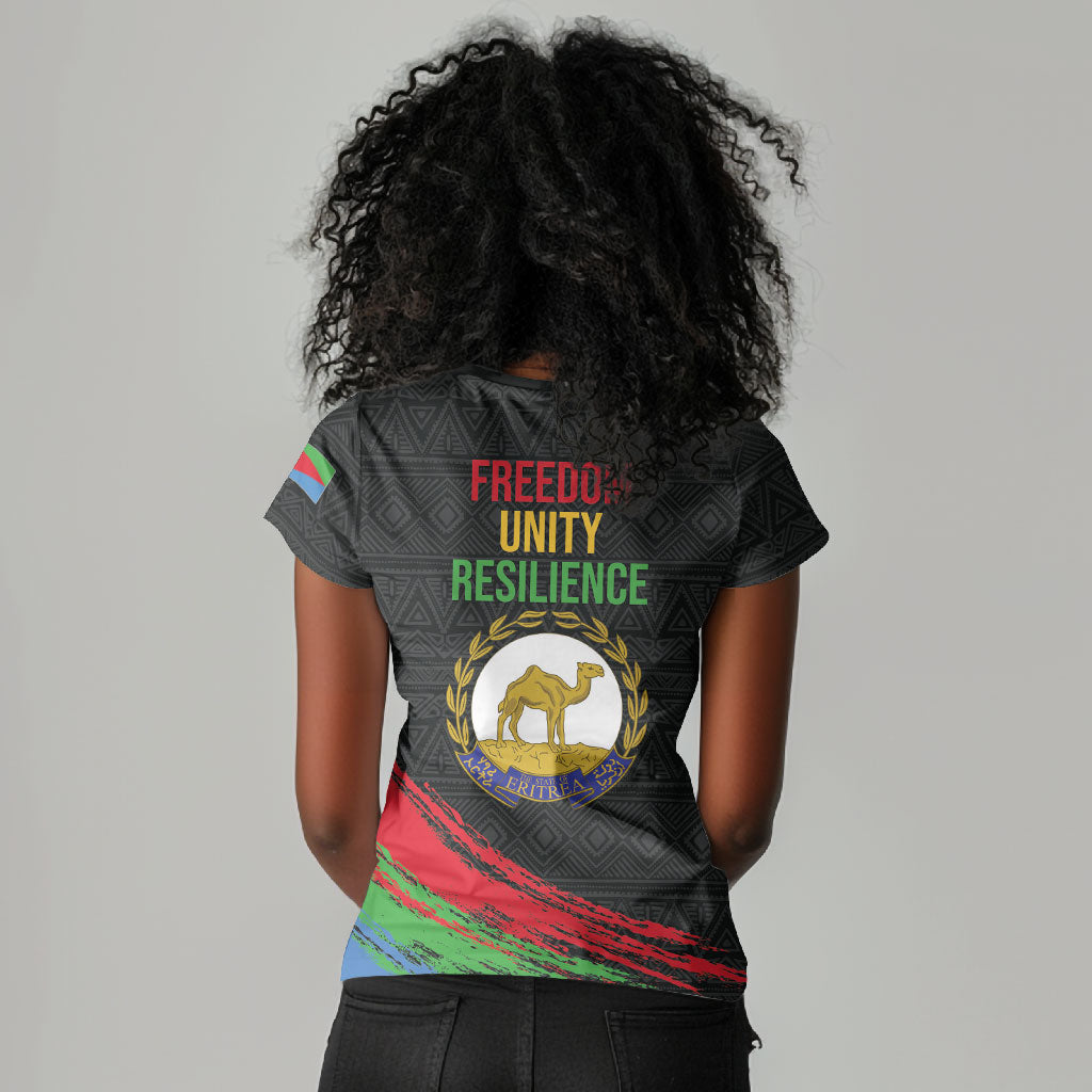 Eritrea Independence Day 1991 Women V-Neck T-Shirt Honor Freedom Unity Resilience