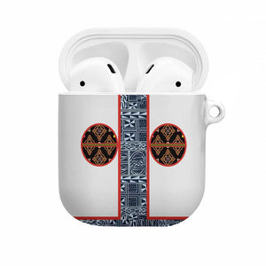 Cameroon Traditional Toghu Pattern AirPods Case African Tribal Ndop Geometric Design