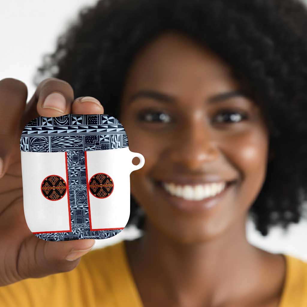 Cameroon Traditional Toghu Pattern AirPods Case African Tribal Ndop Geometric Design
