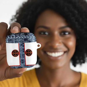 Cameroon Traditional Toghu Pattern AirPods Case African Tribal Ndop Geometric Design