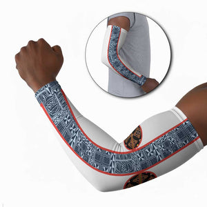 Cameroon Traditional Toghu Pattern Arm Sleeves African Tribal Ndop Geometric Design