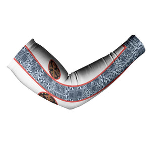 Cameroon Traditional Toghu Pattern Arm Sleeves African Tribal Ndop Geometric Design