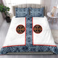 Cameroon Traditional Toghu Pattern Bedding Set African Tribal Ndop Geometric Design